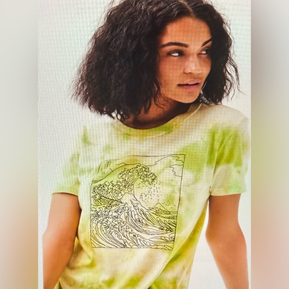 PACSUN PS/LA green tie-dye graphic tee size small - Picture 1 of 5